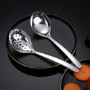 Axyaa Stainless Steel Soup Ladle Serving Colander with Long Handle