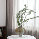 Axyaa Pleated Pattern Ceramic Vase - Handcrafted Flower Bud Shape Home Decoration