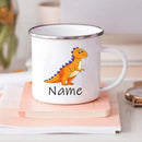 Personalized Dinosaur Coffee Cup for Kids by Axyaa - Custom Name, Birthday Party Favors