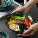 Axya Ceramic Ramen Bowl Set for Home and Kitchen Dining