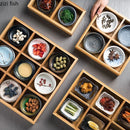 Axyaa Ceramic Seasoning Dish Set for Molecular Cuisine Tableware