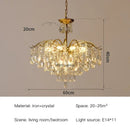 Axyaa Nordic Crystal Chandelier: Modern Luxury Ceiling Light for Master Bedroom & Dining Room