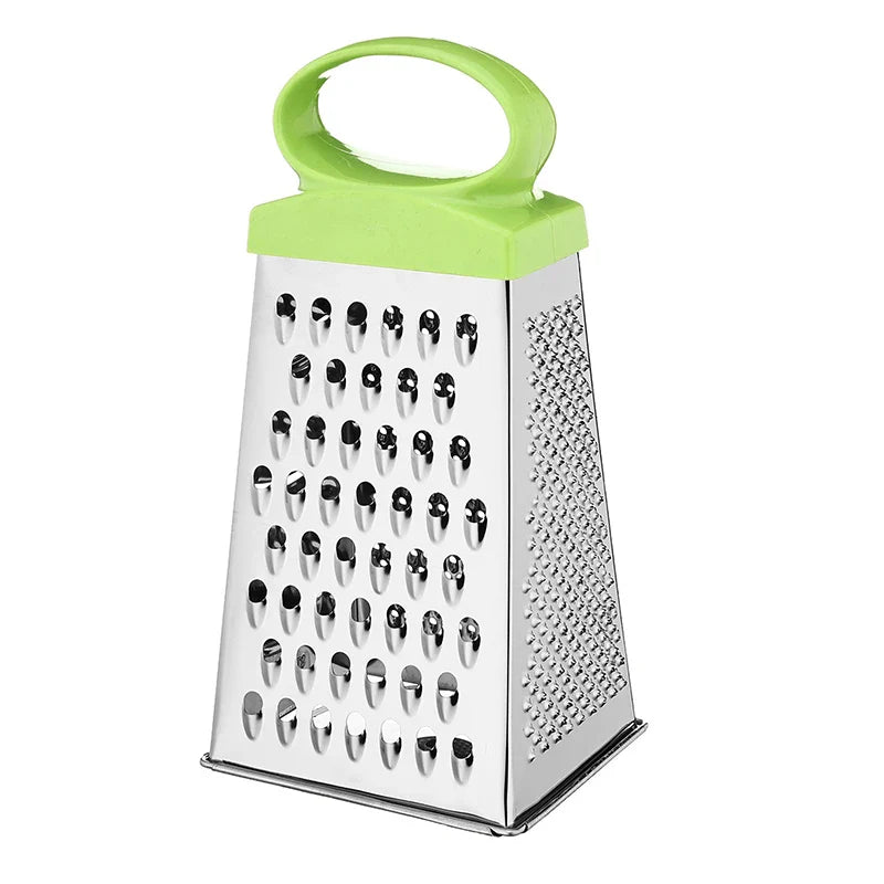 Axyaa 4-Sided Stainless Steel Grater Kitchen Gadget for Vegetables, Cheese, Potatoes