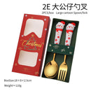 Axyaa Santa Christmas Cutlery Set: Large Doll Spoon and Fork Home Decor Gift