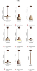 Axyaa Wabi Sabi Stone Pendant Light: Retro LED Bedside Lighting for Home Decor