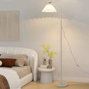 Axyaa Pleated Lampshade Floor Lamp: Nordic Sofa Vertical Lamp for Living Room, Bedroom, and Book Reading