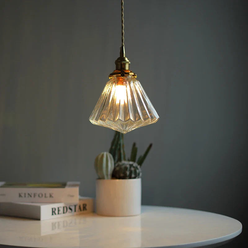 Axyaa Clear Glass LED Hanging Chandelier Pendant Lamp