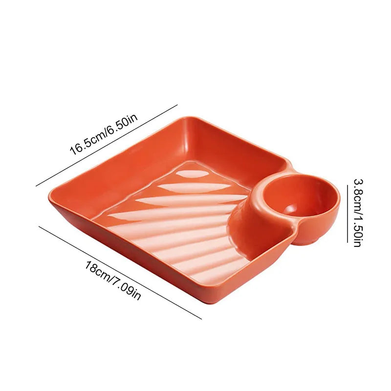 Axyaa Dumpling Dish Set - Home Creative Plastic Fried Chicken Plate Plate
