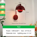 Axyaa Minimalist Mushroom LED Wall Sconce Light for Hotel Aisle and Corridor