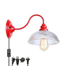 Axyaa Vintage Loft LED Wall Lamp Red Clear Glass Stair Light Fixtures