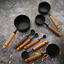 Axyaa Stainless Steel Measuring Cups Spoons Set - Baking Coffee Bartending Accessories