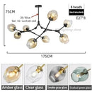 Axyaa Modern Glass Bubble Chandelier for Living Room Dining Island Lighting