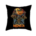 Axyaa Halloween Skull Cat Pumpkin Bat Castle Pillowcase 45x45cm