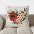 Axyaa Stylish Stripes Love Text Throw Pillow Cover for Sofa Bedroom Car