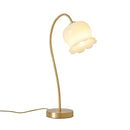 Axyaa Glass Desk Lamp Princess Room Bedside Light Gold White E27