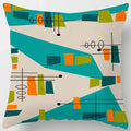 Colorful Blocks Geometric Abstract Pattern Cushion Cover by Axyaa