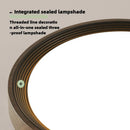 Axyaa Wood Grain Walnut LED Ceiling Light for Indoor Spaces - Modern Decorative Lamp