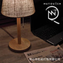 Axyaa Solid Wood Guesthouse Table Lamp Modern American Country Bedroom Bedside Lamp