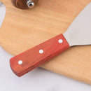 Axyaa Stainless Steel Spatula with Wooden Handle - BBQ Cooking Utensil