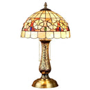 Axyaa Shell Decor Brass Vase Table Lamps LED Modern Tiffany Design for Home Bedroom