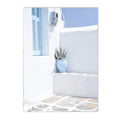 Axyaa Santorini Ocean Seascape Canvas Wall Art Painting Print for Living Room Decor