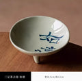 Axyaa Ceramic Tea Tray & High Leg Fruit Tray - New Chinese Style, Retro Dim Sum Design