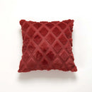 Axyaa Burgundy Diamond Plush Cushion Cover 45x45cm Home Decor Sofa Pillowcase