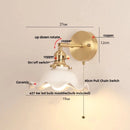 Axyaa Nordic Modern Ceramic Wood Wall Light Sconce adjust Study Bar Aisle Bedroom Lamp