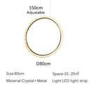 Axyaa Crystal Pendant Ring Chandelier for Luxury Interior Decor