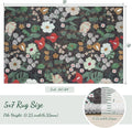 Axyaa Retro Floral Print Soft Living Room Carpet - Nordic Style Bedside Rug