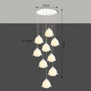 Modern LED pendant lights by Axyaa - staircase chandeliers for stylish indoor living.