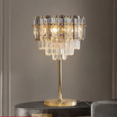 Axyaa Crystal Table Lamp 3000K E14 Bulb for Bedside Office Decoration
