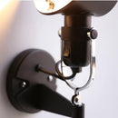 Axyaa Swing Arm Wall Lamp Black Silver Rotatable E27 Nordic Living Room