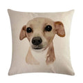 Axyaa Cute Puppy Head Linen Pillow Case 45*45cm