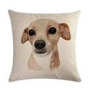 Axyaa Cute Puppy Head Linen Pillow Case 45*45cm
