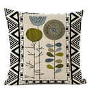 Axyaa Geometric Cushion Cover 45x45cm Linen Abstract Design Pillow