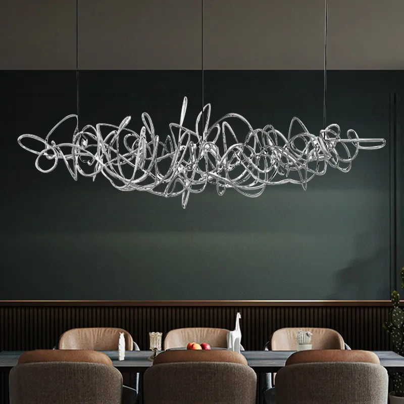 Modern Nordic Art LED Chandelier by Axyaa - Creative Pendant Light for Home Décor