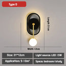Axyaa Nordic LED Wall Lamp Modern Living Room Study Corridor Bedside Lighting