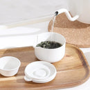 Axyaa Portable Travel Kung Fu Tea Set with Disposable Teapot and Cup