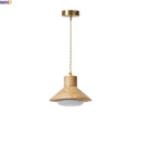Axyaa Wooden LED Pendant Lights for Kitchen Dining Room Interior - Wabi Sabi Hanglamp