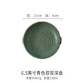 Axyaa Retro Plate with Handle - Round Platter for Dining and Entertaining