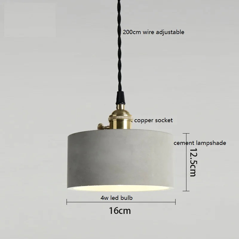 Axyaa Nordic LED Pendant Light Copper Socket for Bedroom Living Room