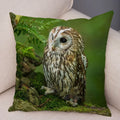 Axyaa Wild Owl Cushion Cover: Decorative Sofa Pillowcase for Home and Children's Room