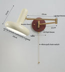Axyaa Rotatable Nordic LED Wall Lamp Sconce with Pull Chain Switch