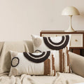 Axyaa Floral Tufted Geometric Pillow Cover Set for Living Room Sofa or Bedroom