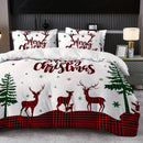 Axyaa Reindeer Duvet Cover Set - Soft Polyester All-Season Comforter with Pillowcases