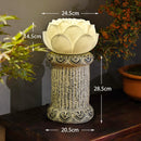 LED Lotus Desk Lamp by Axyaa - Creative Resin Shade for Home, Office, and Hospitality