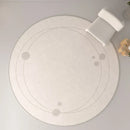 Axyaa Soft Plush Round Rug: Minimalist Nordic Style Cream Living Room Carpet