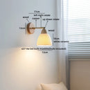 Axyaa Nordic LED Wall Light Copper Arm White Glass Bedside Lamp Balcony Living Room