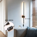Axyaa Rotatable Black Wall Sconce Light for Living Room Bedroom - Modern Interior Fixture